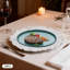 Ensemble de 24 assiettes décoratives en plastique 12,6 po pour assiettes décoratives multicolores-87441582