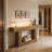 2-Tier Rustic Farmhouse Console Table with U-Shaped Base