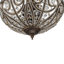 3-Light Drum Crystal Semi Flush Mount