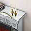 Meuble télé innovant avec miroir en diamant et acrylique avec foyer, alliant style, fonctionnalité et chaleur pour votre maison