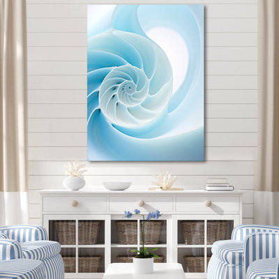 Abîme azur, Nautilus spirale sur toile