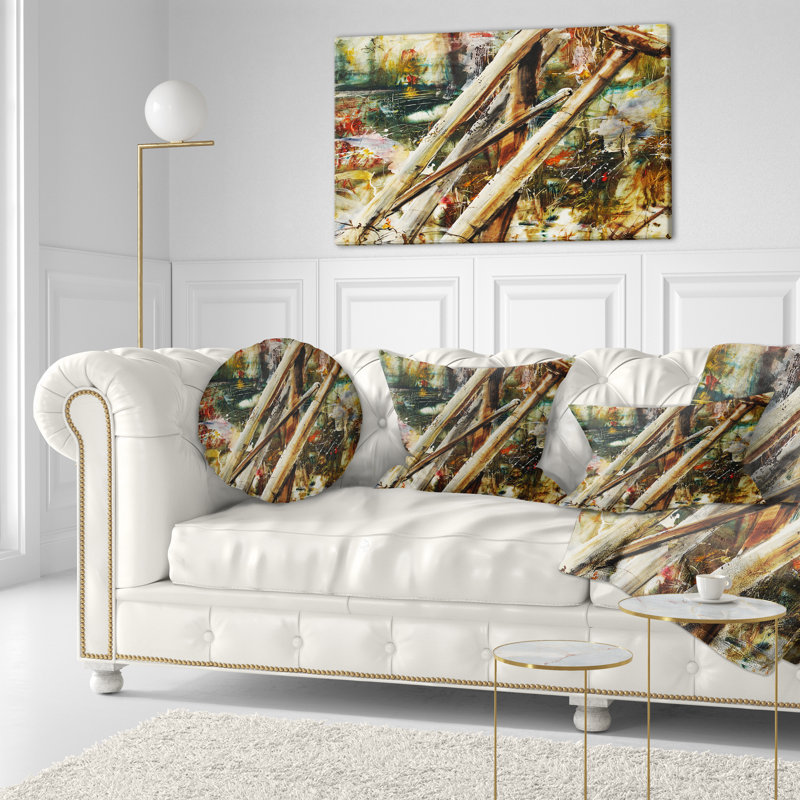 Outils et motif abstrait - Coussin imprimé abstrait