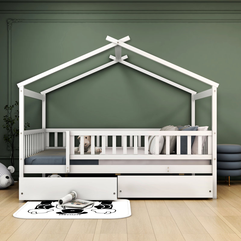 Hann Kids House Bed, Full, White