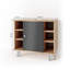 Harek 60cm Single Bathroom Vanity Base Only in Brown/Black