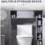 Armoire de rangement au-dessus de la toilette avec tablettes réglables, support de toilette
