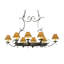 Laramie Steel Handcrafted Oval Chandelier Pot Rack