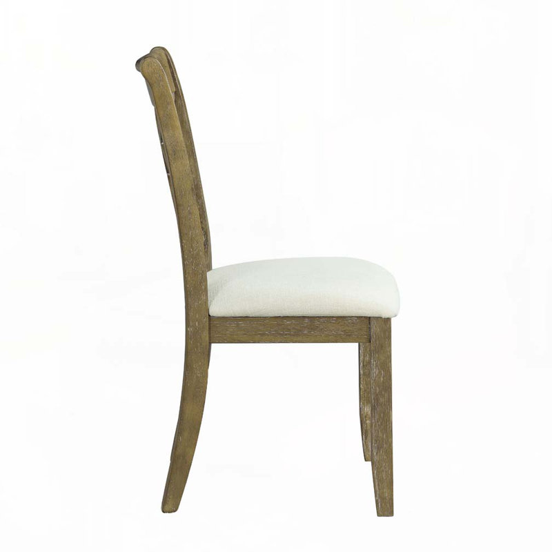 Ensemble de chaises de salle à manger rembourrées en lin avec dossier, 4 pieds