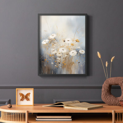 FLORAL Series CCCCLX - Impression encadrée de qualité supérieure - Prêt à être accroché - Aucun clou requis