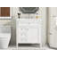 Meuble-lavabo 30 po avec lavabo supérieur, meuble-lavabo moderne avec 2 tiroirs et un tiroir basculant, meuble-lavabo simple-115688292