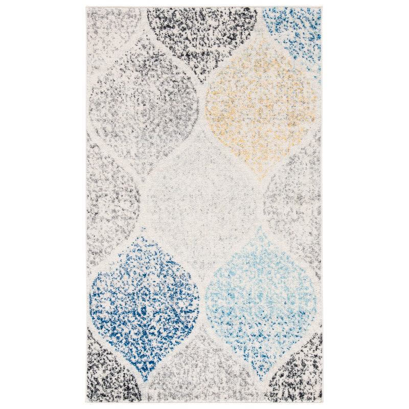 Nevaeh Performance Geometric Rug, Rectangle 2'3" x 4'