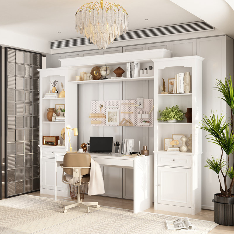 Fusami Storage Bookcase, White