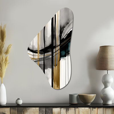 Abstract Transitional Modern Shapes II - Abstract Shapes Boomerang Shape Metal Wall Sculpture