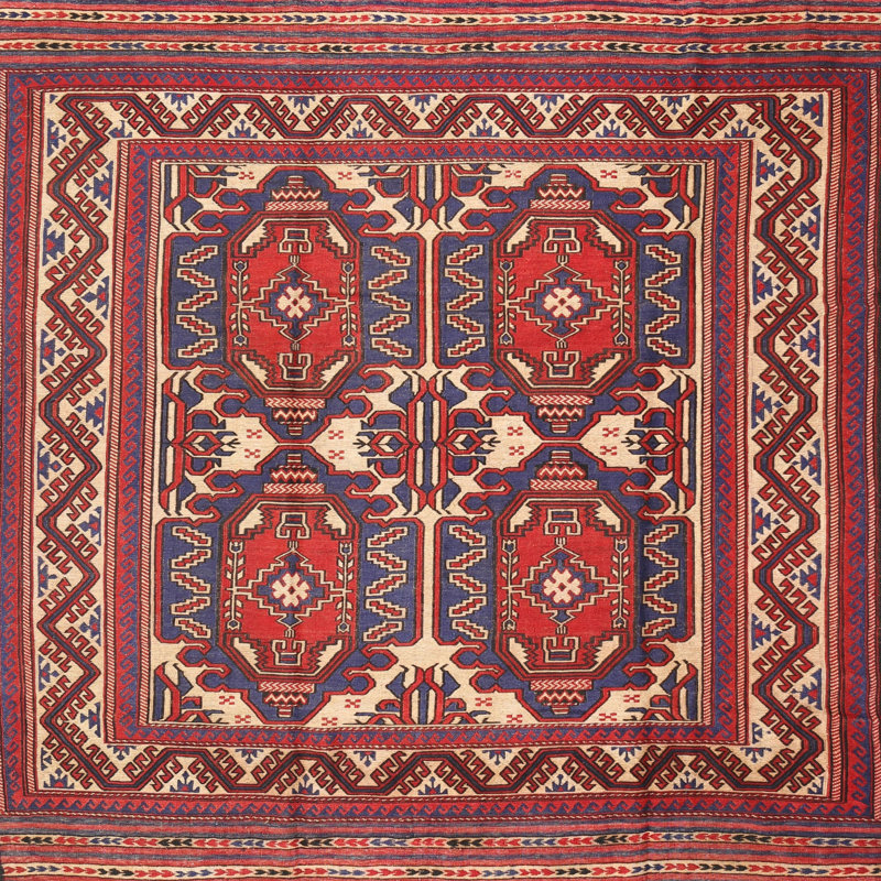 Southwestern Indoor Rug, Square 5'