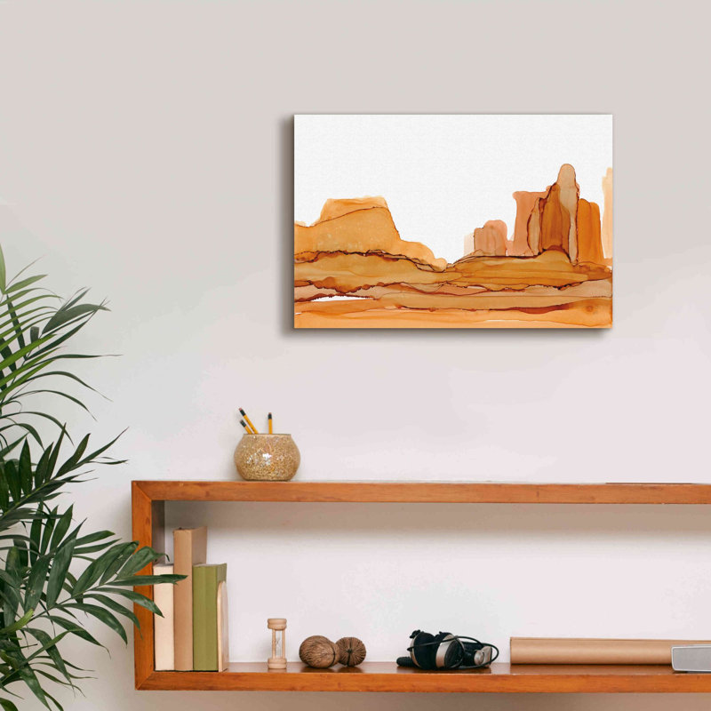'Brownscape II' by Chris Paschke, Giclee Canvas Wall Art, 12" H x 18" W x 0.75" D