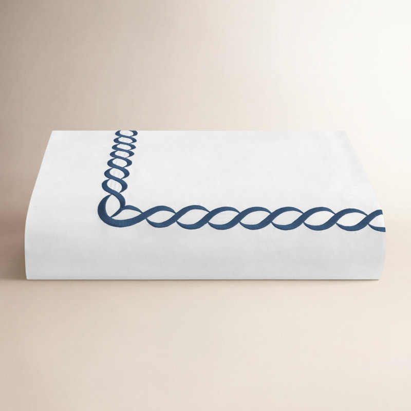 Lily Modern & Contemporary Cotton Blend Percale Duvet Cover, King Duvet Cover, Navy