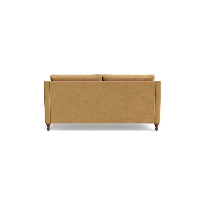 Vera Loveseat (70"), Walnut Finish (Turned), Performance Velvet - Nutmeg