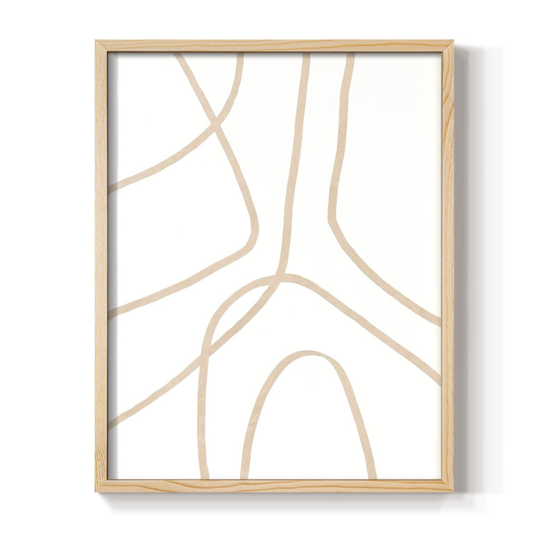 «Clean Contour IV», reproduction encadrée - bois massif, H 11 po x l 9 po