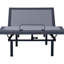 Base de lit ajustable pleine grandeur grise et noire, télécommande sans fil avec commandes tactiles rétroéclairées, réglages de mémoire zéro gravité, taille de la base de sommeil intégrée, esthétique, conception ergonomique pour
