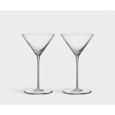 Géométrie 7 oz. Ensemble de verres à martini en cristal faits à la main
