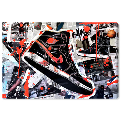 Splatter Sneaker Collage II Urban Style Wall Art by Notoriart