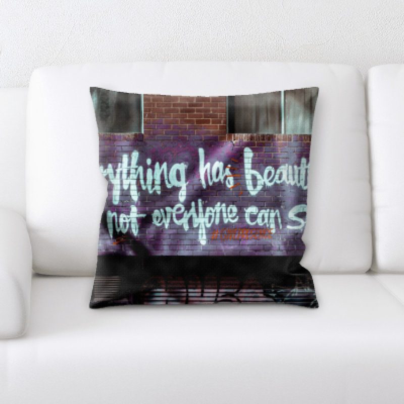 Coussin décoratif «Tout ce qui est beau mais pas tout le monde le voit»