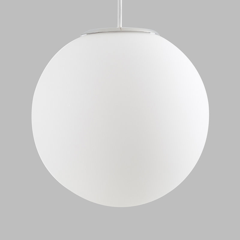 Metropolis Glass Round Pendant Shade in White
