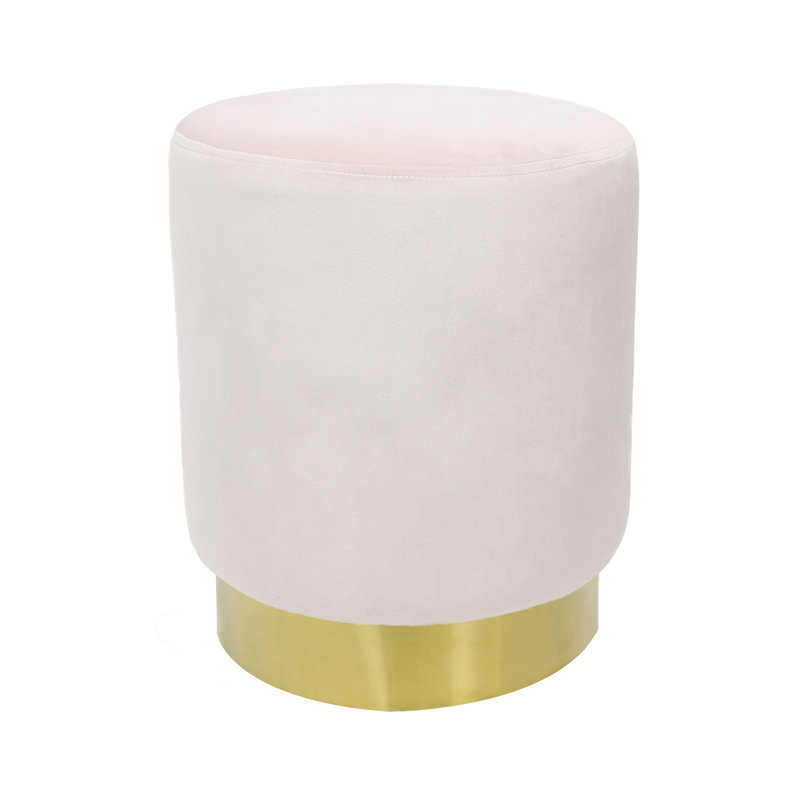 Fleury Metal Accent Stool, Pink