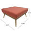 Corail de style Mid-Century, offrant des sièges supplémentaires et un carré de couleur confortable, idéal pour la détente du salon