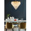 Lustre en cristal de fer doré 16 lumières Transitional -1693380861