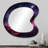 Abstract Purple Galaxy Storm V - Abstract Spirals Asymmetrical Modern Large Wall Mirror-961012130