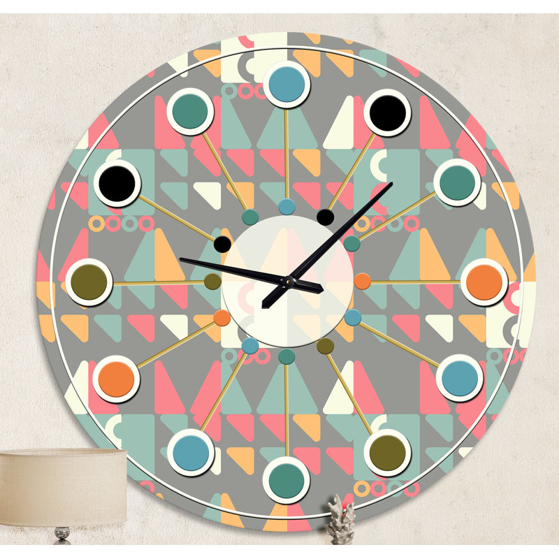 Horloge murale rétro Mid-Century, Moyenne