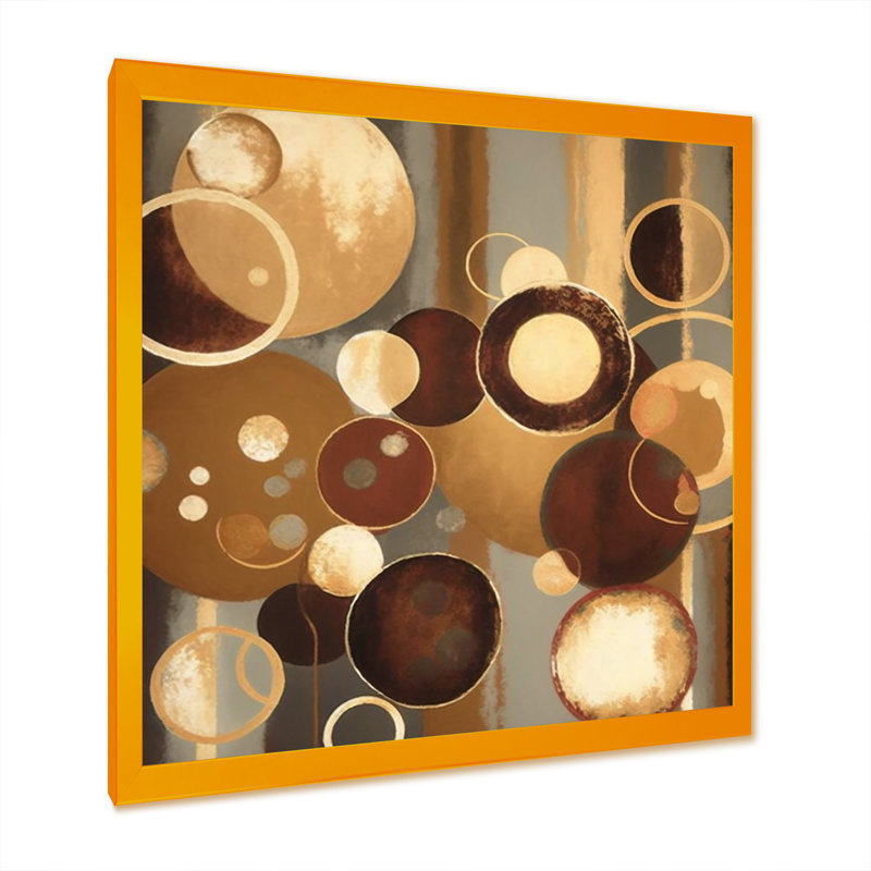 «Aged Barrel Universes II», reproduction sur toile, H 16 po x l 16 po x P 1 po, Encadrement doré