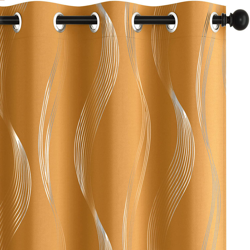 Paire de rideaux occultant et isolants avec œillets Spurgh, L 42 po x L 45 po, Orange flamme