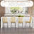 26" Counter Height Bar Stools Of 4, Kitchen Island Stools, Yellow Seat And Back For Breathable Comfort Space, Strong Steel Frame With Foot Pad 4, Seating, & Back, Construction