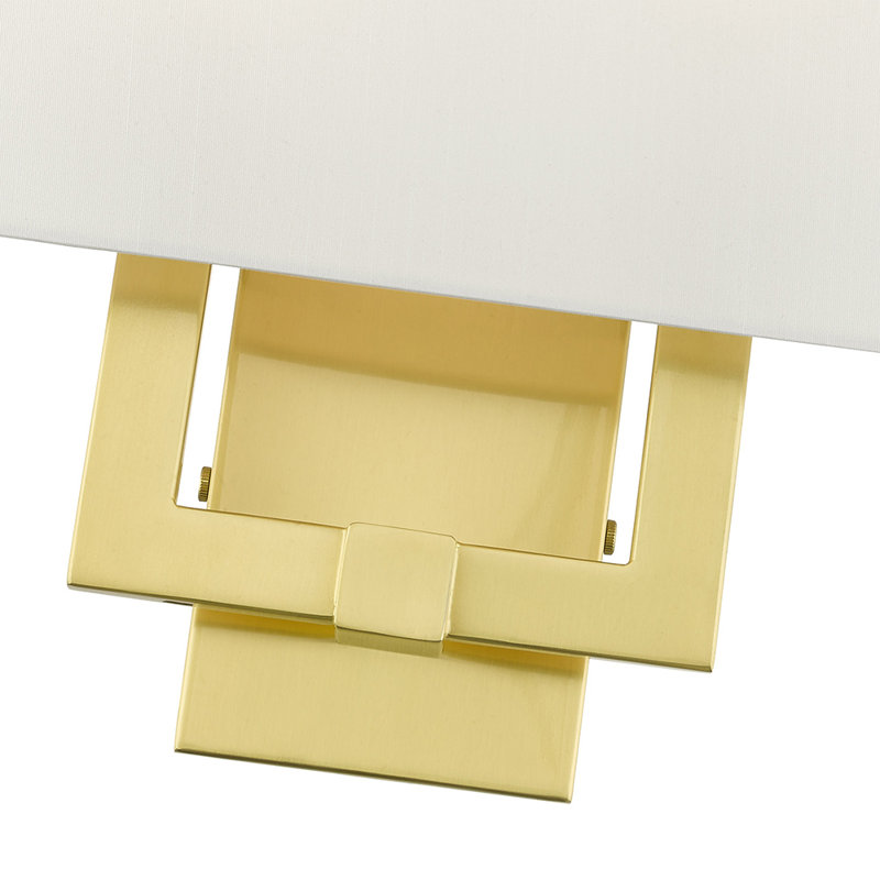 Plafonnier encastré à intensité variable à 2 lumières Alireza, Laiton satiné, 12.5" H x 13" W x 3.875" D