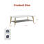 Table basse rectangulaire avec espace de rangement ouvert, table d'appoint moderne avec cadre en métal robuste pour le salon