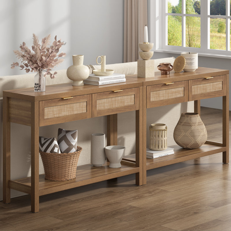 Chada 39.4'' Console Table, Brown