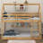 Arja Twin Over Twin Bunk Bed, Rubber Wood House Bed Frame-949605995