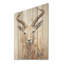 Minimalisme beige antilope bouquetin I - art mural en bois d'antilope sur bois de pin naturel-1138093879