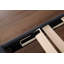 Structure de lit plateforme avec 2 tiroirs de rangement et tête de lit avec port USB, style simple en tissu de lin, support de lattes en bois, aucun sommier requis