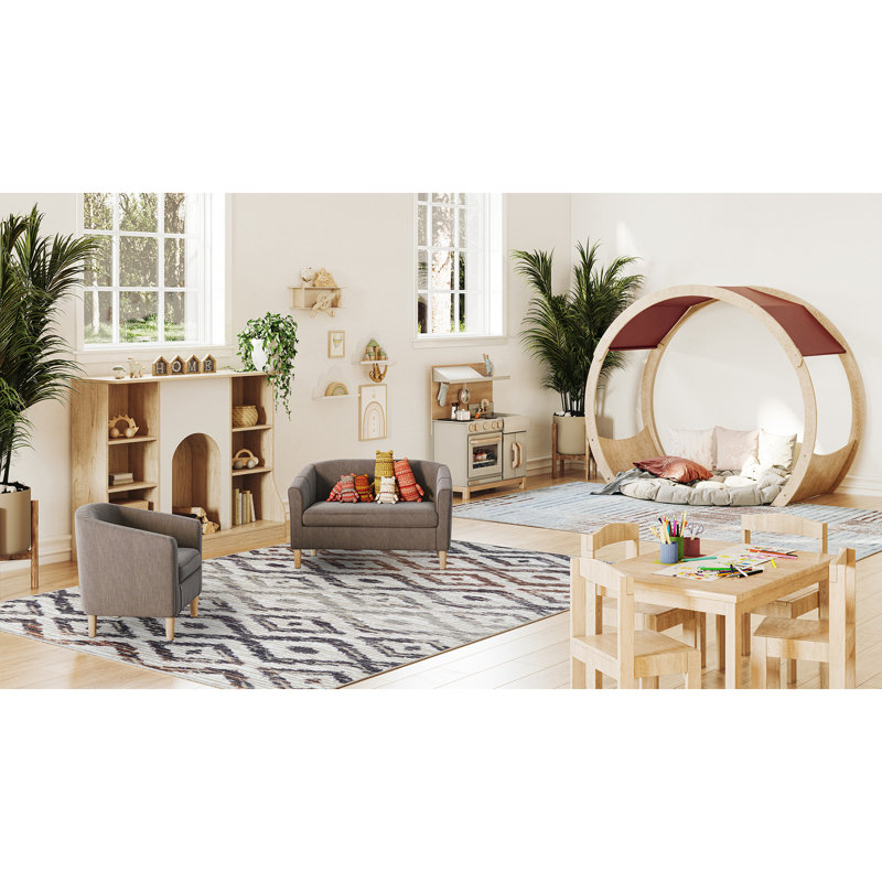 Diamond Oasis Sunset Area Rug, Rectangle 3'10" x 5'4"