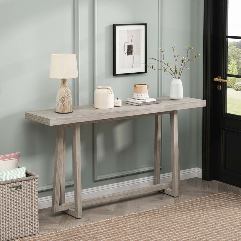 Versatile Console Table with Sturdy Construction for Various Spaces, Grey