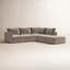 Canapé modulaire 5 pièces Deirdre Taupe Raf-2012065224