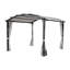 Pergola arquée 10 pi x 10 pi avec auvent et rideaux d'intimité - Structure en acier robuste pour patio et cour arrière - gris-109011404