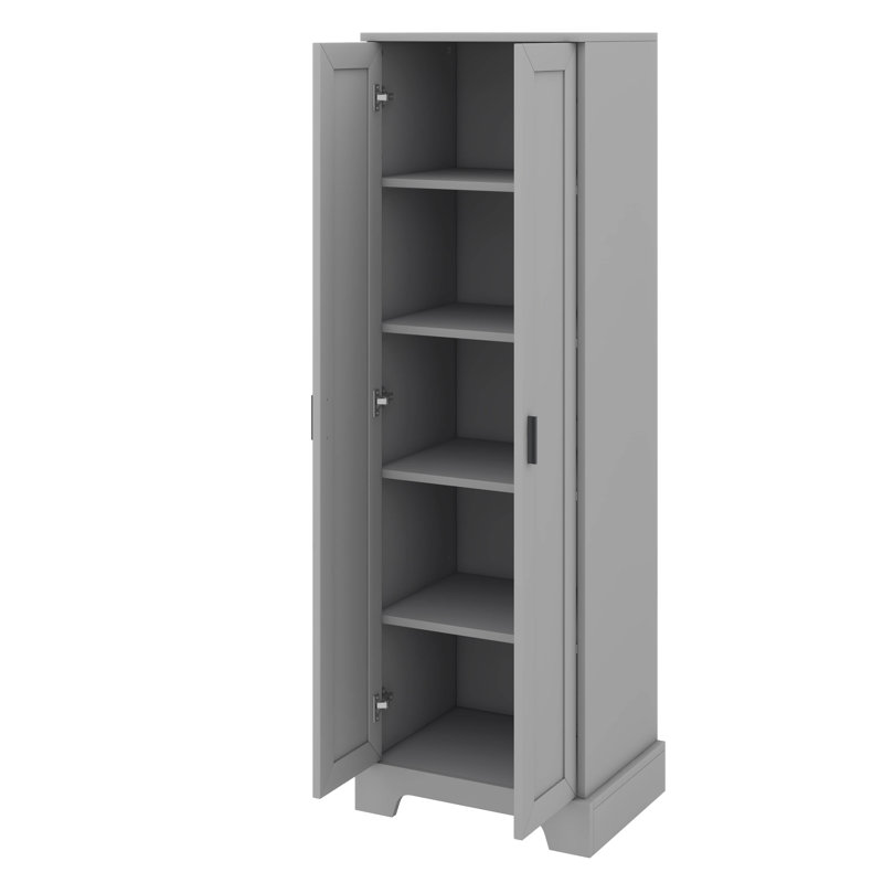 Armoire de rangement de salle de bain avec 2 portes, armoire de plancher avec tablettes réglables, pour salle de bain, cuisine, salon, bureau