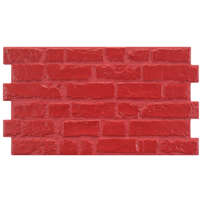 Manhattan 12" x 21" Porcelain Brick Look Wall Tile, Red