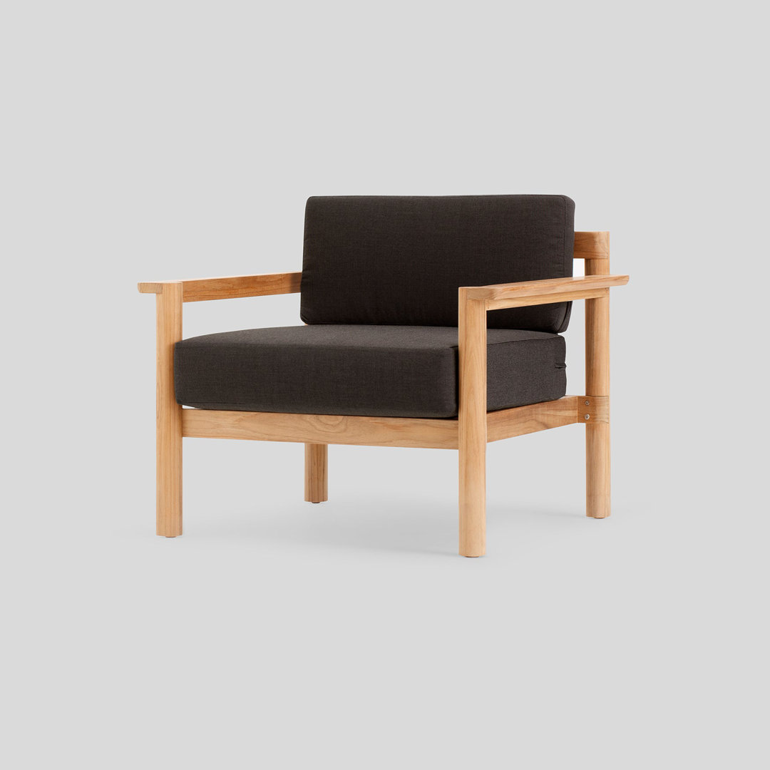 Haven Teak Outdoor Chair with Sunbrella Cushions Neighbor Cushion 