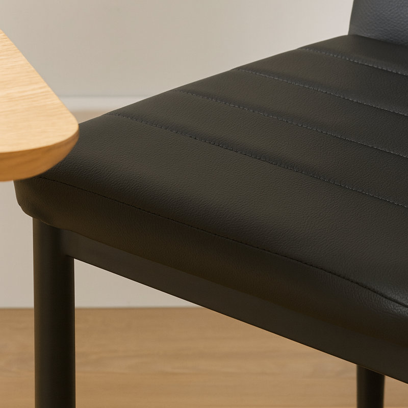 Chaise d'appoint Ailigael, 4, Noir, Noir