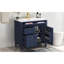 Meuble-lavabo de 36 po avec lavabo supérieur, meuble-lavabo moderne avec 2 tiroirs et tiroir escamotable, meuble-lavabo simple-720733707