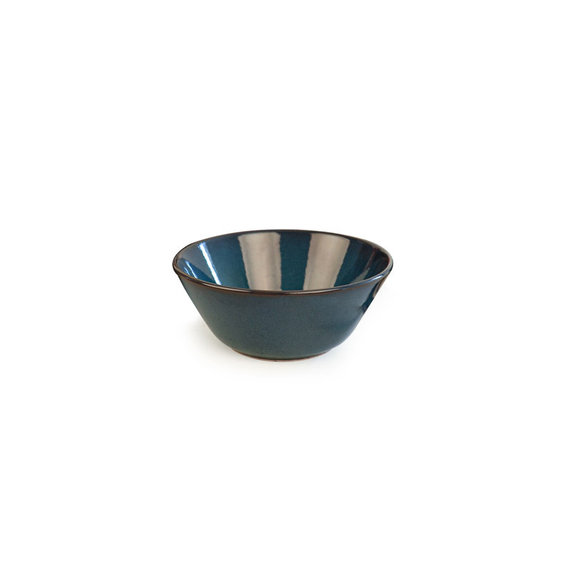 Brayden Studio Bethannie 100% CERAMIC Salad Bowl, Dark Blue
